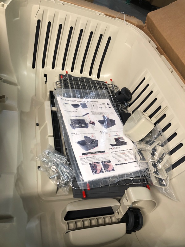 Photo 1 of * DAMAGED * SportPet Designs Double Wire Door Plastic Kennel (CM-0699-CS01)
