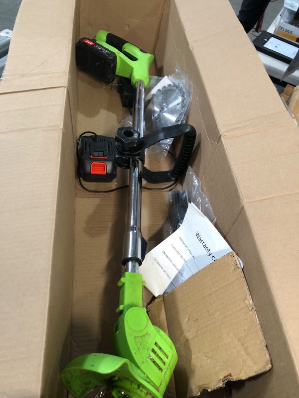 Photo 1 of * USED * Cordless String Trimmer Electric Weed Eater Battery Powered 24v Weed Wacker 