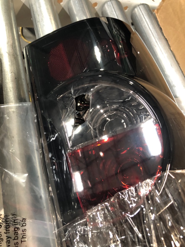 Photo 2 of * DAMAGED * AUTOSAVER88 Tail Lights Assembly Compatible with 1999-2006 Chevy Silverado 1500 2500 3500/ 2007 Silverado with Classic Body Style/ 1999-2002 GMC Sierra 1500 2500 3500 Taillights OE - Black / Smoke Lens