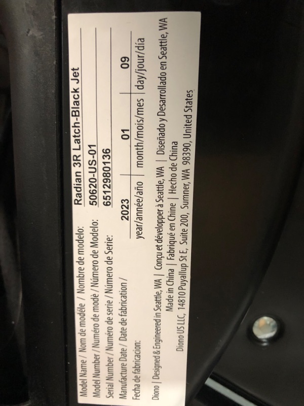 Photo 3 of Diono Radian 3R, 3-in-1 Convertible Car Seat, Rear Facing & Forward Facing, 10 Years 1 Car Seat, Slim Fit 3 Across, Jet Black Radian 3R Fits 3 Across Black Jet