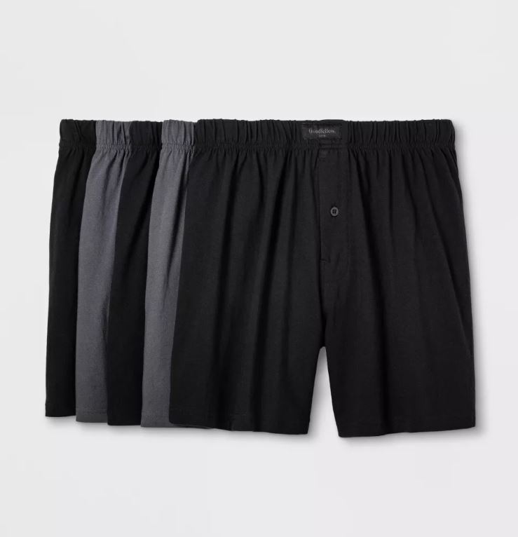 Photo 1 of Men's Knit Boxers 5pk - Goodfellow/ Gray/Black XL 40/42