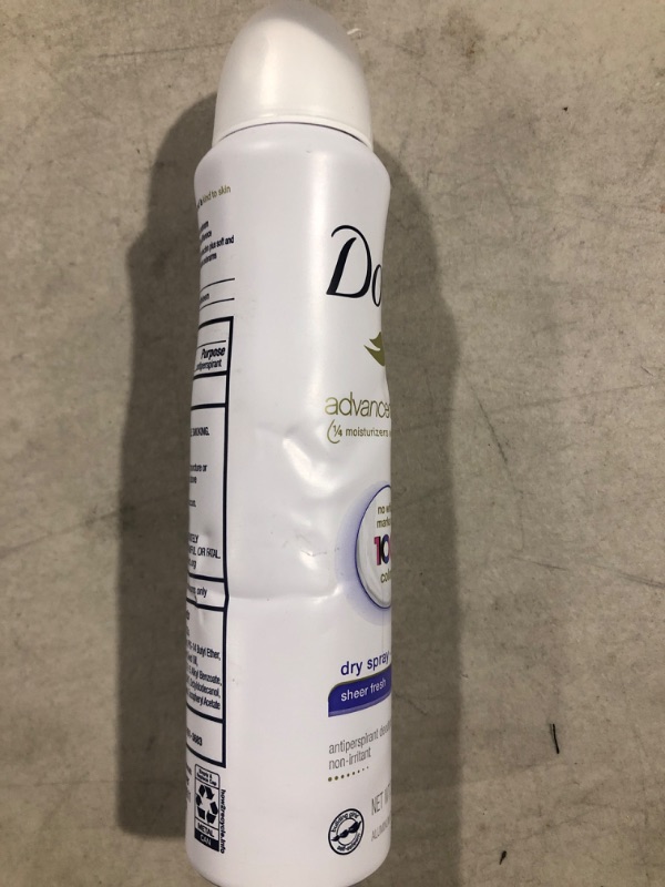 Photo 1 of Dove Dry Spray Antiperspirant - Invisible - Sheer Fresh - Net Wt. 3.8 OZ (107 g) 