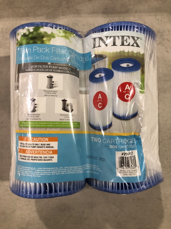 Photo 2 of Intex Recreation 29002E Twin Pack Filter Cartridge - 2pc 