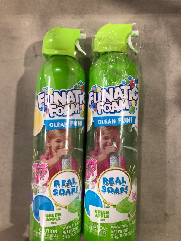 Photo 2 of [2pc] Funatic Foam - Soap Foam - 550ML Can - Green - Ages 3+