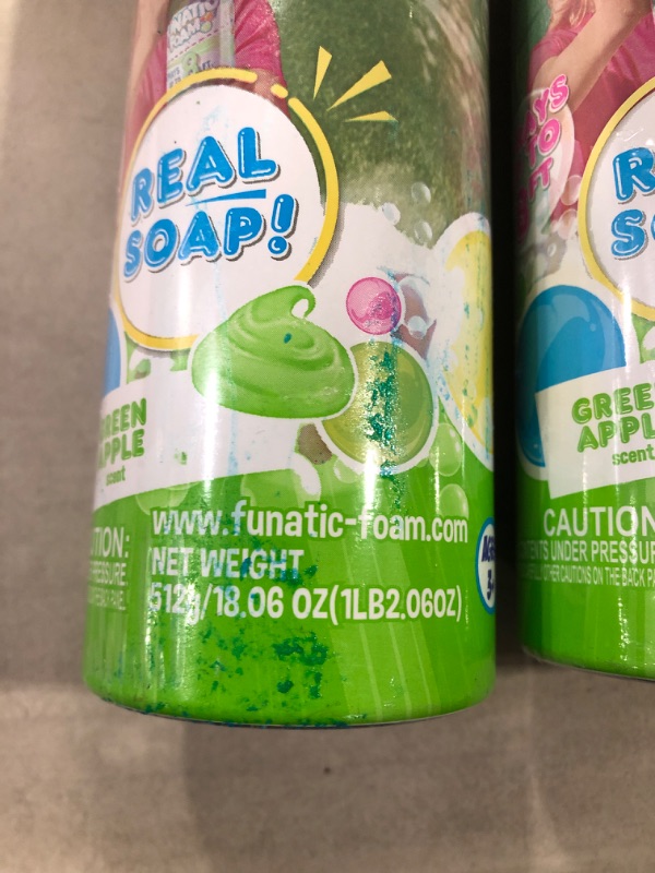 Photo 4 of [2pc] Funatic Foam 550ML Can - Soap Foam - Green - Ages 3+