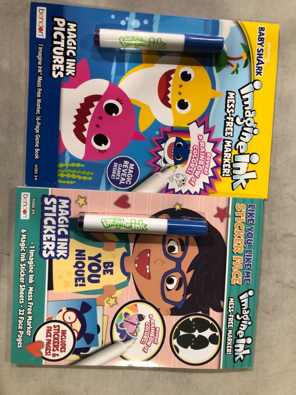 Photo 1 of [2pc] Imagine Ink Pictures & Stickers Asst. Coloring Books - Ages 3+