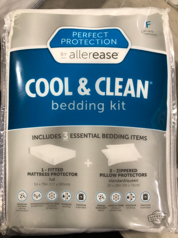 Photo 2 of Full 3pc Perfect Protection Cool; Clean Bedding Kit - Allerease