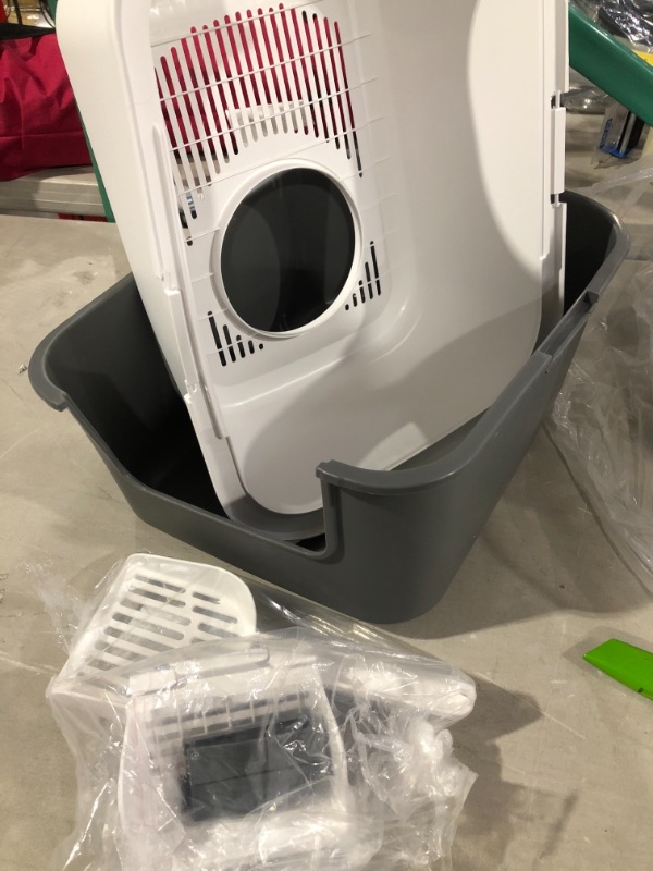 Photo 1 of Cat Litter Box with scoop in gray medium 