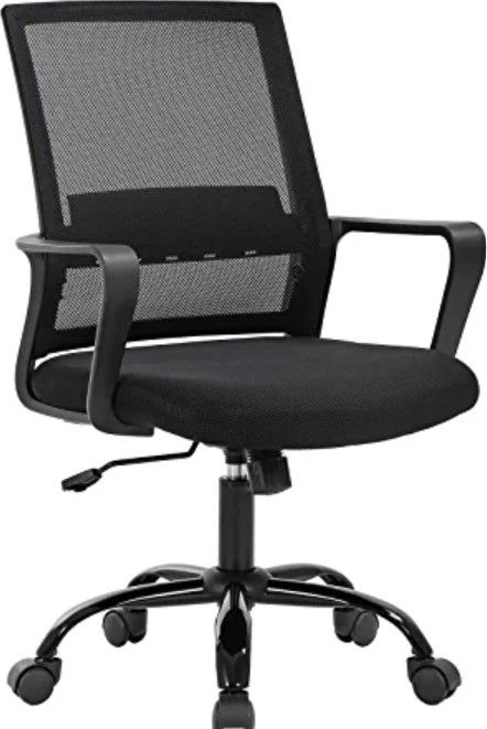 Photo 1 of Home Office Chair Ergonomic Desk Chair Swivel Rolling Computer Chair Executive Lumbar Support Task Mesh Chair Adjustable Stool for Women Men (Black)