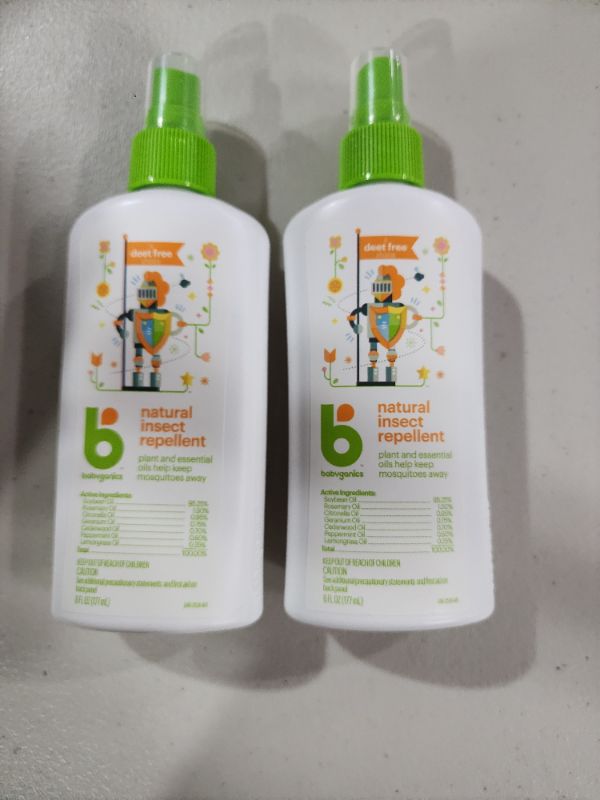 Photo 2 of Babyganics Natural Insect Repellent Spray, 6 oz   2pc