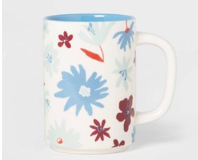 Photo 1 of 16oz Stoneware Floral Mug - Room Essentials (2 pack)