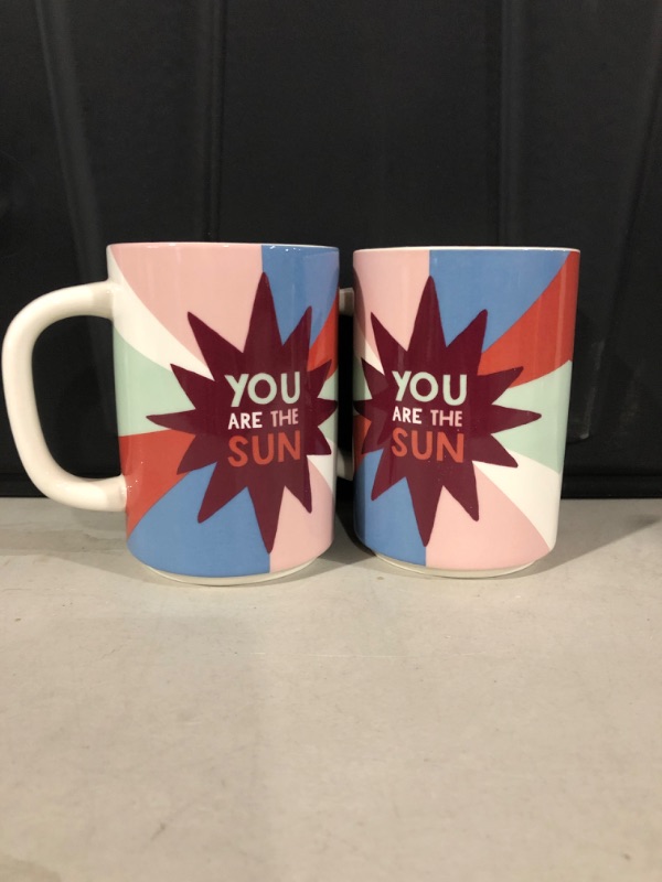 Photo 2 of 16oz Stoneware You Are the Sun Mug - Room Essentials (2 Pack)