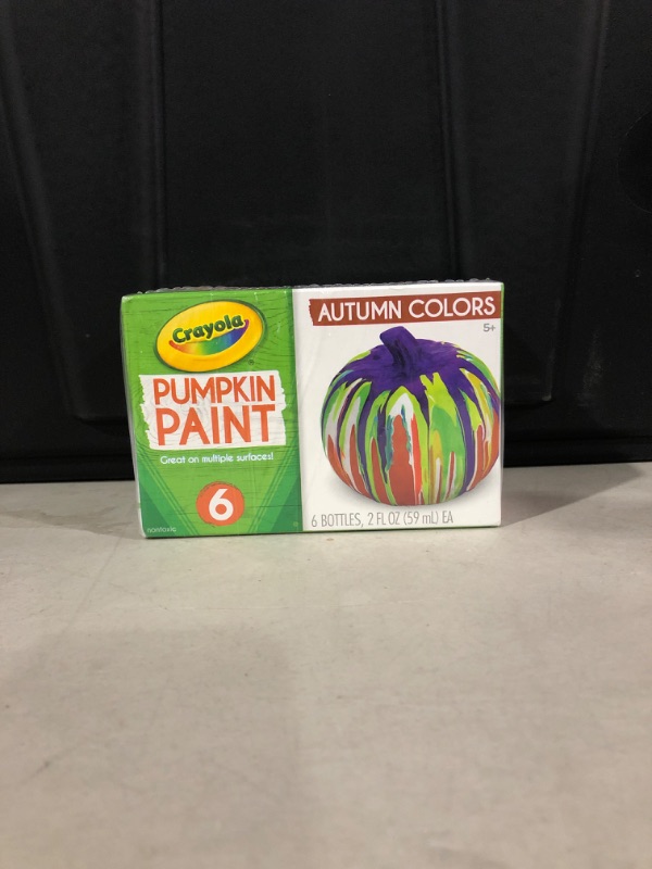 Photo 2 of Crayola Pumpkin Paint Set Acrylic Paints in Autumn Colors, Halloween Decorations, 6Count