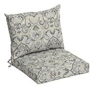 Photo 1 of Arden Selections Outdoor Cushion Pillow Back 21 x 21, Neutral Aurora Damask