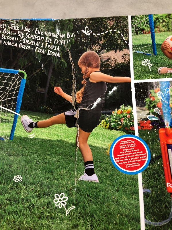 Photo 3 of Little Tikes 2-in-1 Water Soccer and Football Sports Game with Net Ball & Pump Toy Sports Play Set for Kids Girls Boys Ages 5+