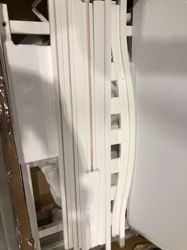 Photo 1 of Delta Children Bell Top Changing Table with Wheels and Changing Pad, Greenguard Gold Certified, White Changing Table Bianca White