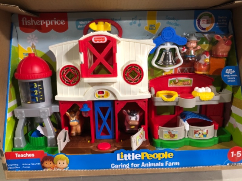 Photo 2 of Fisher-Price Little People Farm Toy, Toddler Playset with Lights Sounds and Smart Stages Learning Content, Frustration-Free Packaging SIOC/FFP