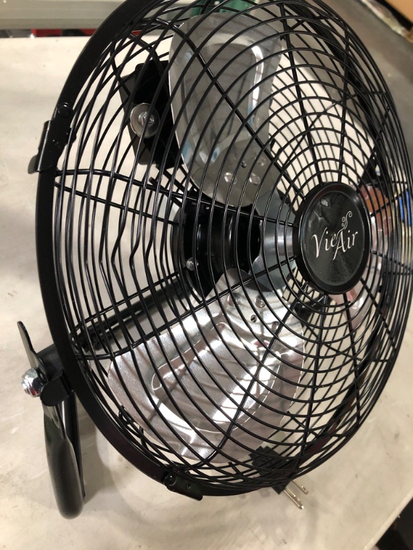 Photo 2 of **Parts Only** Vie Air 12 Inch Industrial Powerful and Quiet Heavy Duty Metal Floor Fan, Black