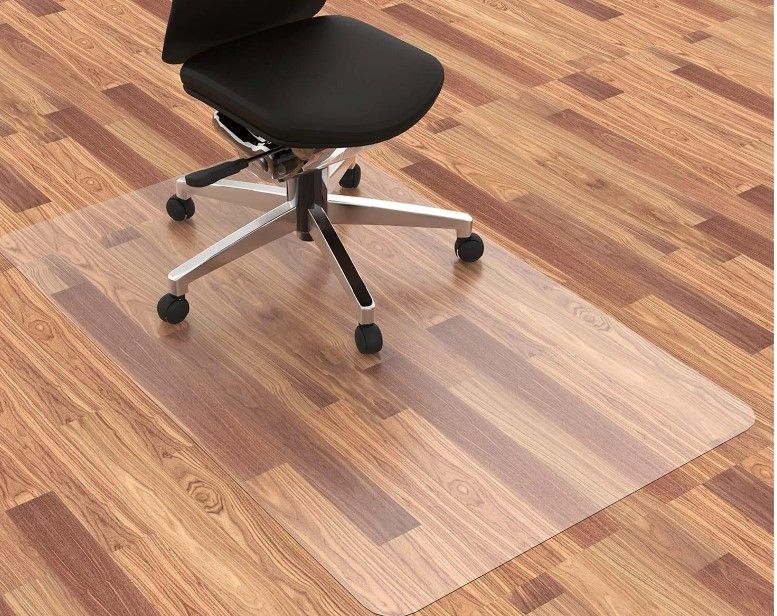 Photo 1 of  Office Chair Mat for Hardwood Floor, 4” x 6” Clear Desk Chair Mat for Hard Floor, Easy Glide for Chairs
