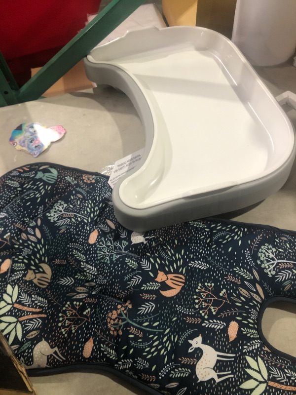 Photo 3 of Fisher-Price Portable Baby High Chair and Toddler Booster Seat with Tray, Space Saver Simple Clean, Moonlight Forest [Amazon Exclusive] [Amazon Exlclusive]