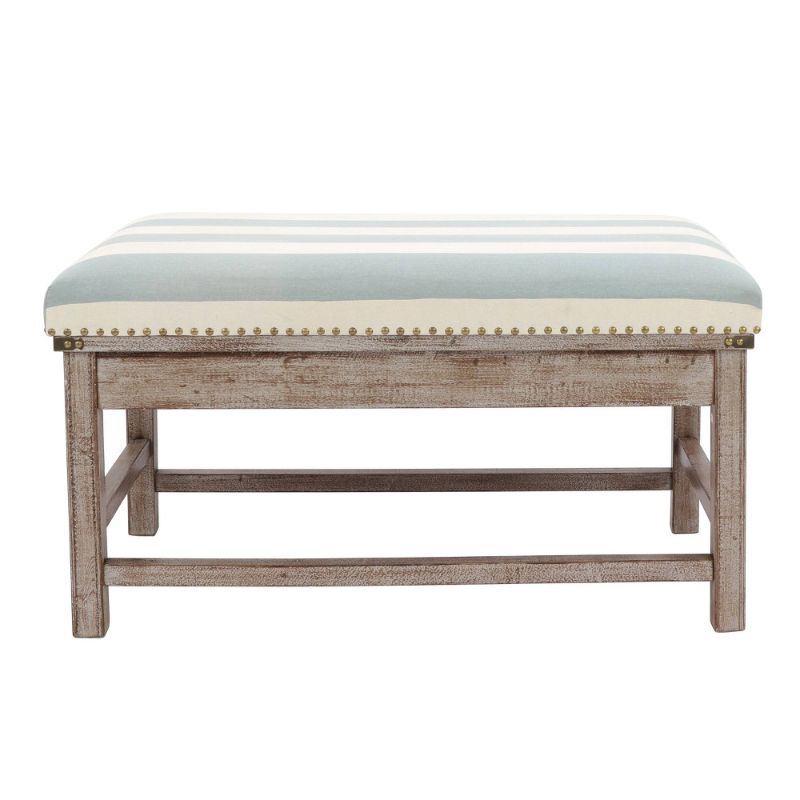 Photo 1 of *SEE NOTE*Decor Therapy Farley Rustic Styled Upholstered Ottoman
