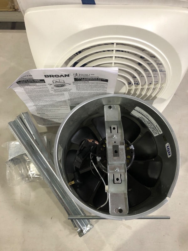 Photo 1 of Broan-NuTone 504 Ventilation Fan, 10-Inch 330 CFM 8.0 Sones, White