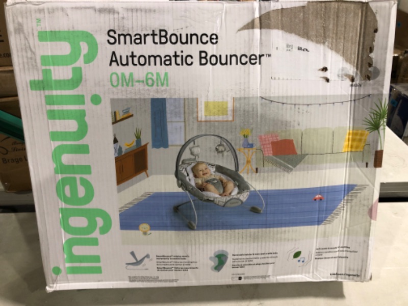 Photo 2 of Ingenuity SmartBounce Automatic Baby Bouncer Seat with White Noise - Pemberton