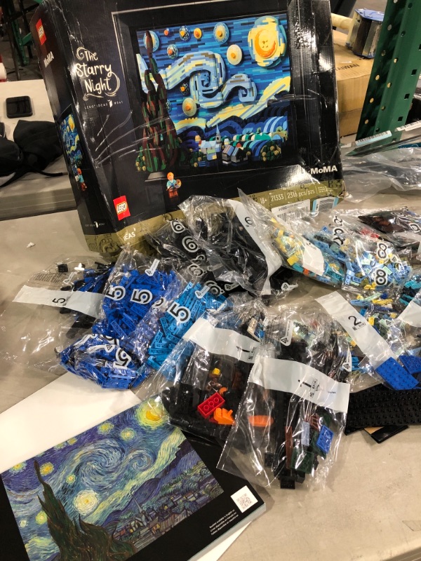 Photo 2 of LEGO Ideas Vincent Van Gogh - The Starry Night 21333 Building Set for Adults (2316 Pieces) Frustration-Free Packaging