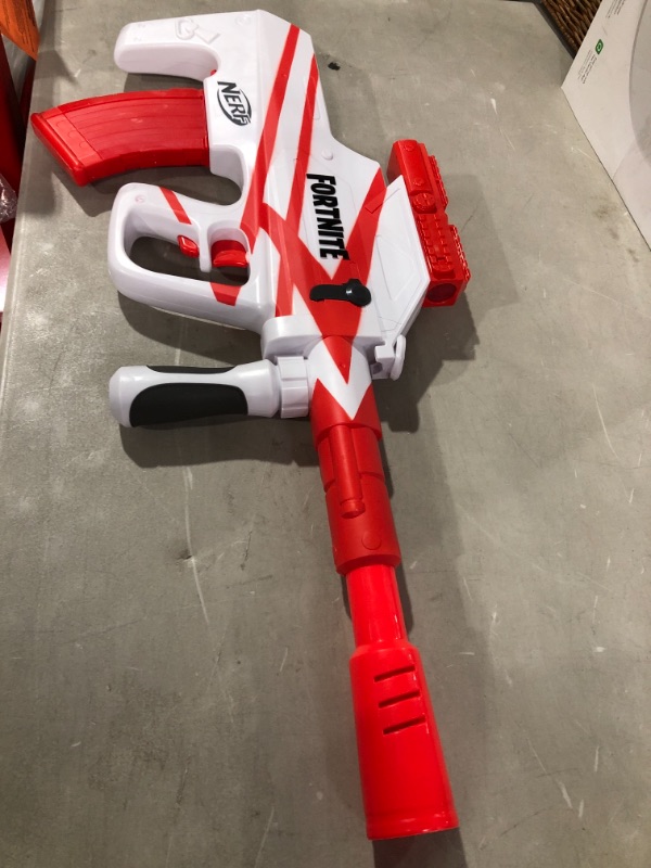 Photo 2 of NERF Fortnite B-AR Motorized Dart Blaster -- Fortnite Converge Wrap, Motorized 10-Dart Blasting, 10-Dart Clip, 10 Official Elite Darts Standard Packaging