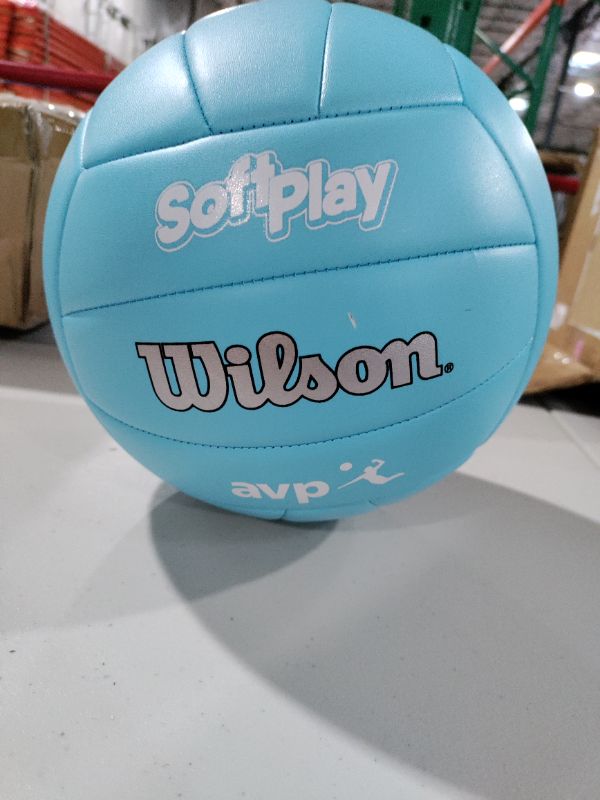 Photo 2 of WILSON AVP Soft Play Volleyball - Official Size AVP Soft Play Blue