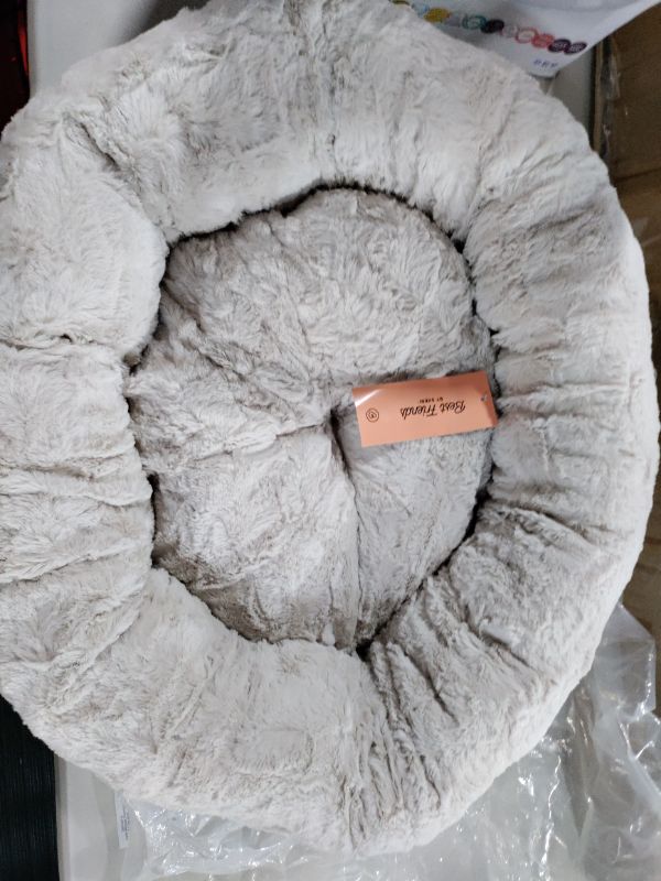 Photo 2 of Best Friends by Sheri the Original Calming Donut Dog Bed, Oyster, Large