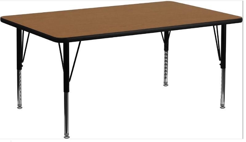 Photo 1 of Flash Furniture 30''W x 72''L Rectangular Oak Thermal Laminate Activity Table, top only, no legs