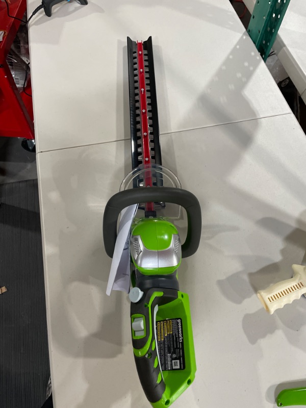 Photo 2 of Greenworks 40V 24" Cordless Hedge Trimmer, Tool Only 3/4" Cut (Tool Only) Hedge Trimmer