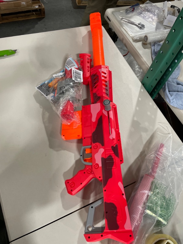 Photo 2 of NERF Fortnite Heavy SR Blaster, Longest Fortnite Blaster Ever, Removable Scope, Bolt Action, 6 Official Mega Darts, 6-Dart Clip Frustration Free Packaging