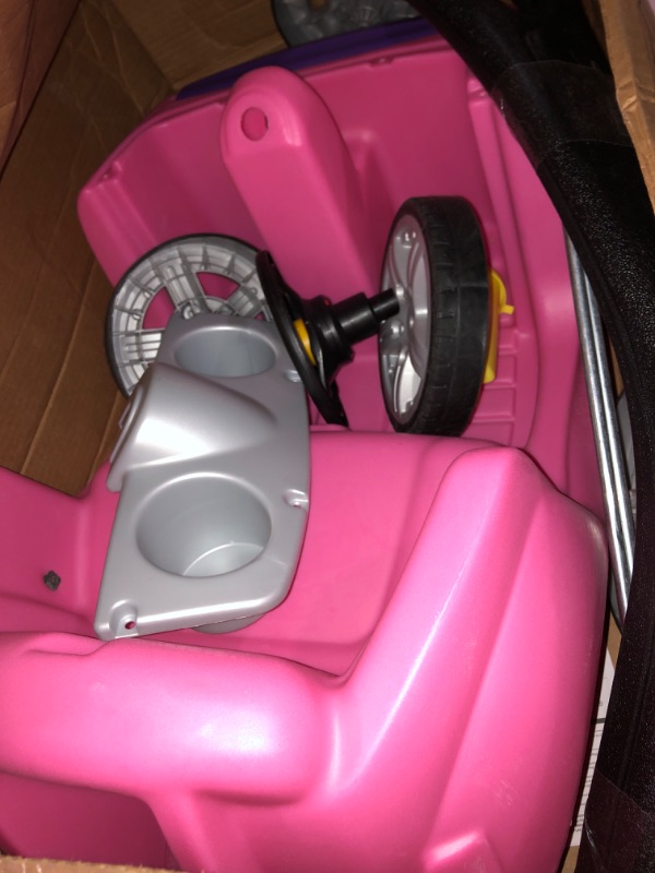 Photo 2 of Step2 Whisper Ride II PINK Kids Push Ride-On Car Buggy w/ Pull Handle and Horn