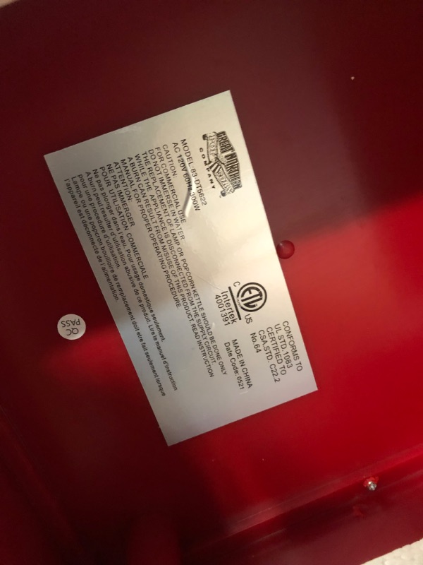 Photo 1 of Great Northern Popcorn Company Pop Pup Countertop Popcorn Machine, Red (6074) & Popcorn Case ,Popcorn Portion Packs, 2.5 Ounce (Pack of 12)