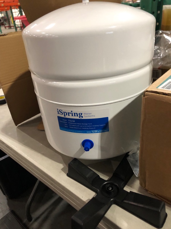 Photo 2 of iSpring T32M Pressurized Water Storage Tank with Ball Valve for Reverse Osmosis RO Systems, 4 Gallon, 1/4" Tank Valve Included 4 Gallons