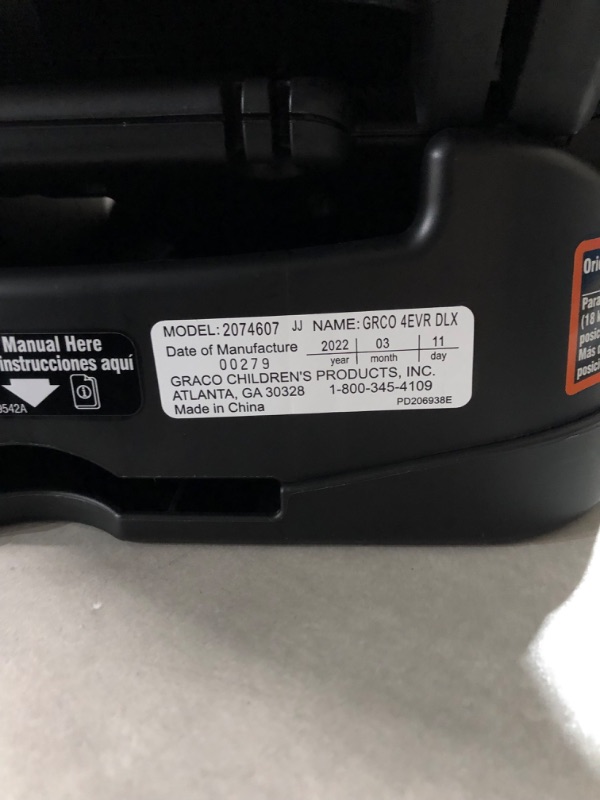 Photo 2 of Graco 4Ever DLX 4 in 1 Car Seat, Infant to Toddler Car Seat, with 10 Years of Use, Fairmont , 20x21.5x24 Inch (Pack of 1) DLX Fairmont