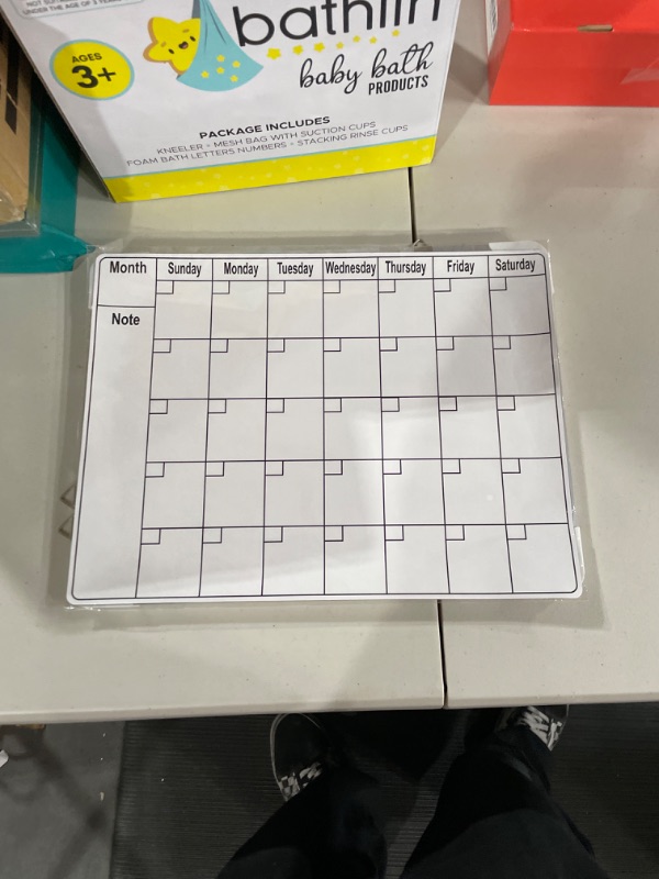 Photo 2 of Hineway 2 Dry Erase Board Calendar for Fridge Wall 16X12'' Magnetic Small Whiteboards Planning Boards