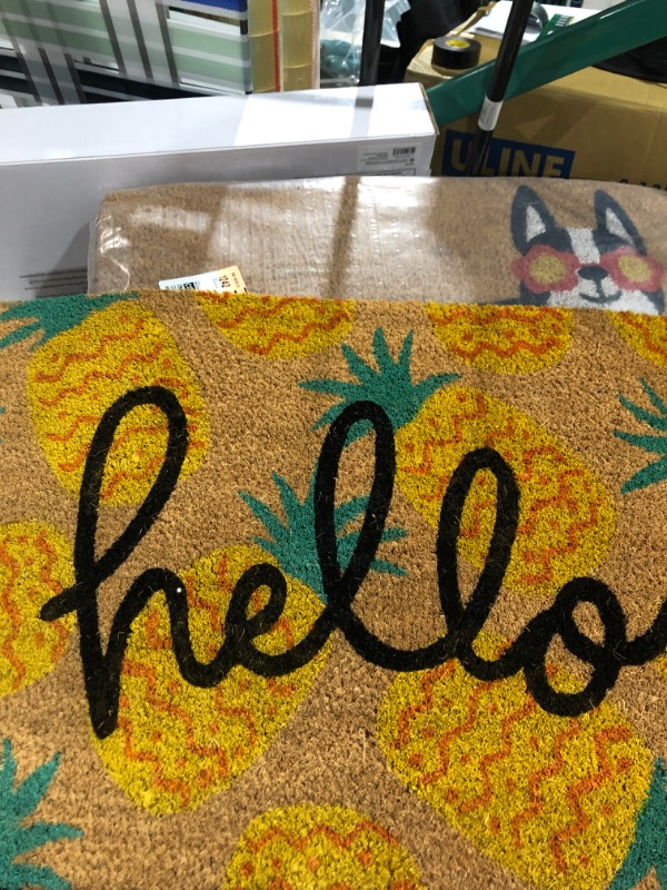 Photo 2 of 16x26 Hello Pineapples Doormat Yellow - Sun Squad