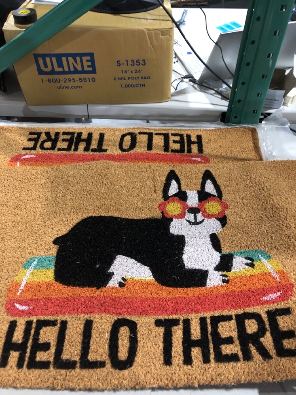 Photo 2 of 16x26 Hello Summer Dog Doormat Natural - Threshold