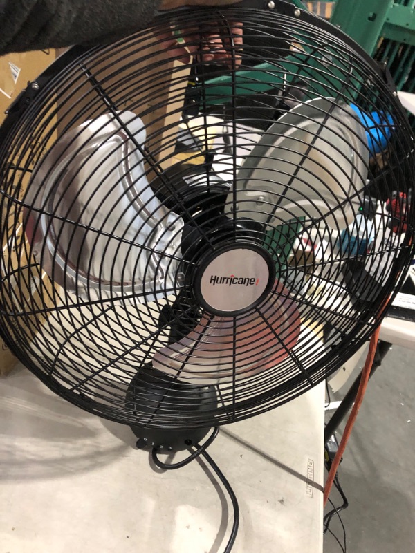 Photo 1 of Hurricane Wall Mount Fan - 16 Inch, Pro Series, High Velocity, Heavy Duty Metal Wall Mount Fan for Industrial, Commercial, Residential, and Greenhouse Use - ETL Listed, Black 16" Wall Mount