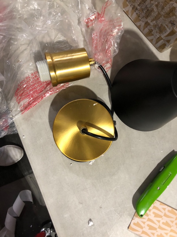 Photo 1 of JONATHAN Y JYL6131A Apollo 6" Metal LED Pendant Contemporary Dimmable Adjustable Dining Room Living Room Kitchen Foyer Bedroom Hallway, Black/Brass Gold Black/Brass Gold 6''