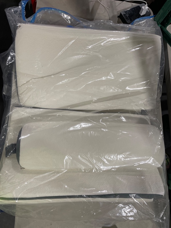 Photo 2 of 6PCS Qirroboni Orthopedic Bed Wedge Pillow Set, Adjustable Pillows for Neck, Back and Leg Pain Relief Comfortable & Post Surgery Foam Heartburn, Anti Snoring, Acid Reflux & GERD Sleeping Light Grey White& Light Grey