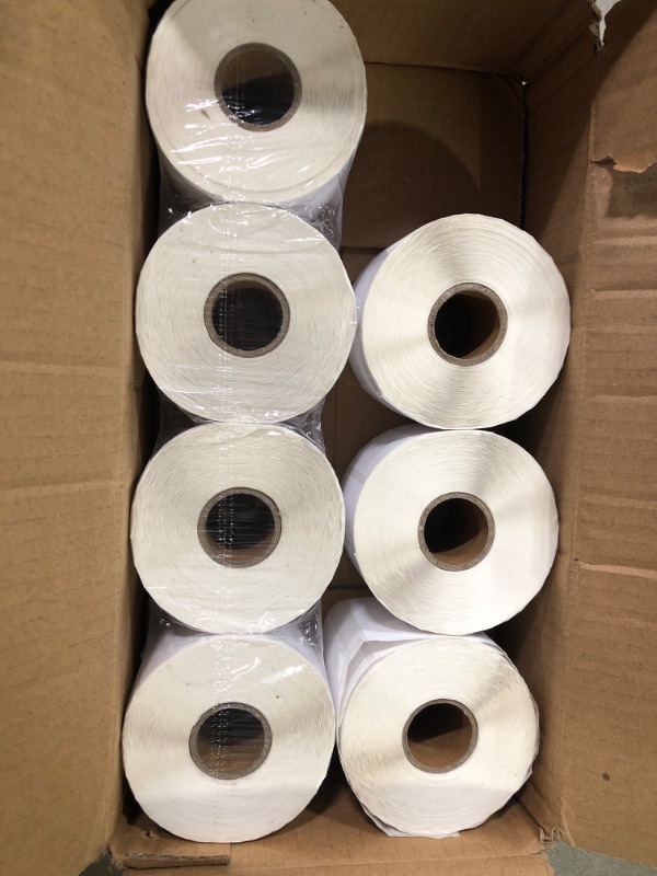 Photo 2 of JinyaPack Thermal Labels for Printer 2" x 1", 8 Rolls FBA UPC Barcode Replacement for Barcodes Address Shipping Compatible with Rollo & Zebra Desktop Label Printers [8 Rolls, 1300 Labels/Roll] 2" x 1"- 8 Rolls