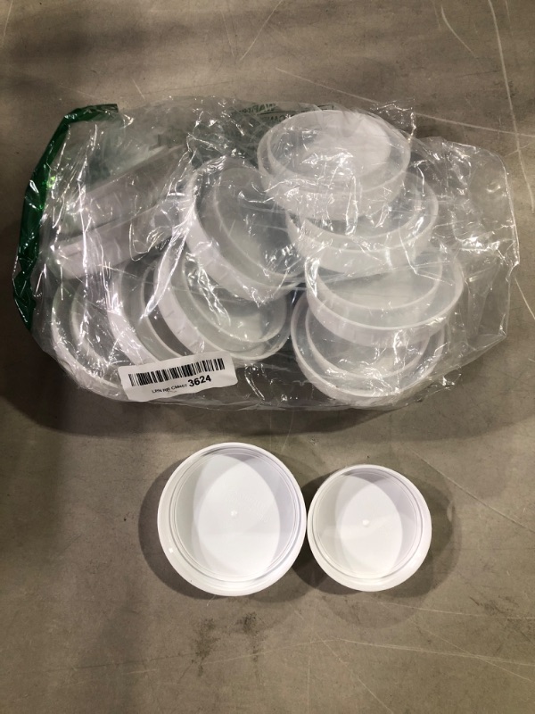 Photo 2 of [11Pack] Plastic Mason Jar Lids for Ball, Kerr and More - Food Grade White Plastic Storage Caps for Mason/Canning Jars - 11 Regular Mouth and 11 Wide Mouth Mason Jar Lids Regular & Wide