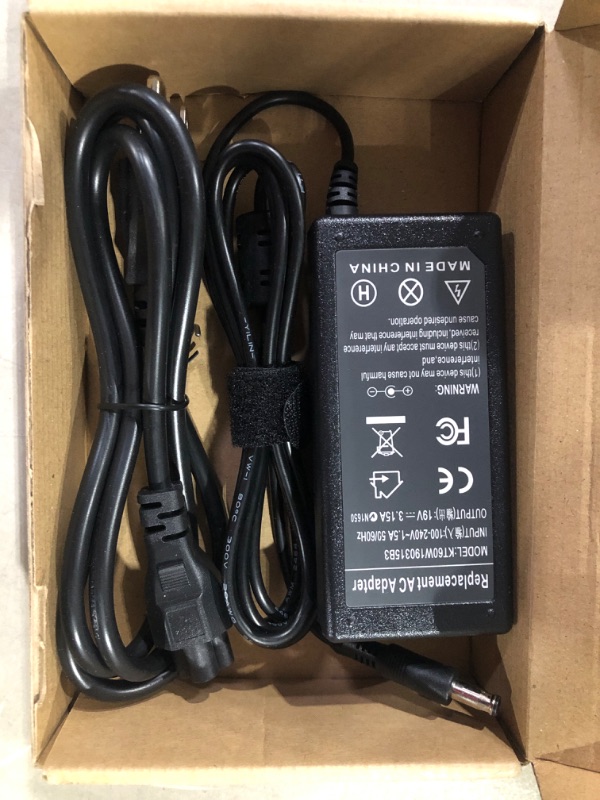 Photo 2 of 60W 19V 3.15A Laptop Charger for Samsung NP300E4C NP300E4E NP300E5A NP300E5C NP300E5E NP300V5A NP305E5A NP305E7A NP305V5A NP350U2A NP350V5C NP355E5C NP355V5C NP365E5C