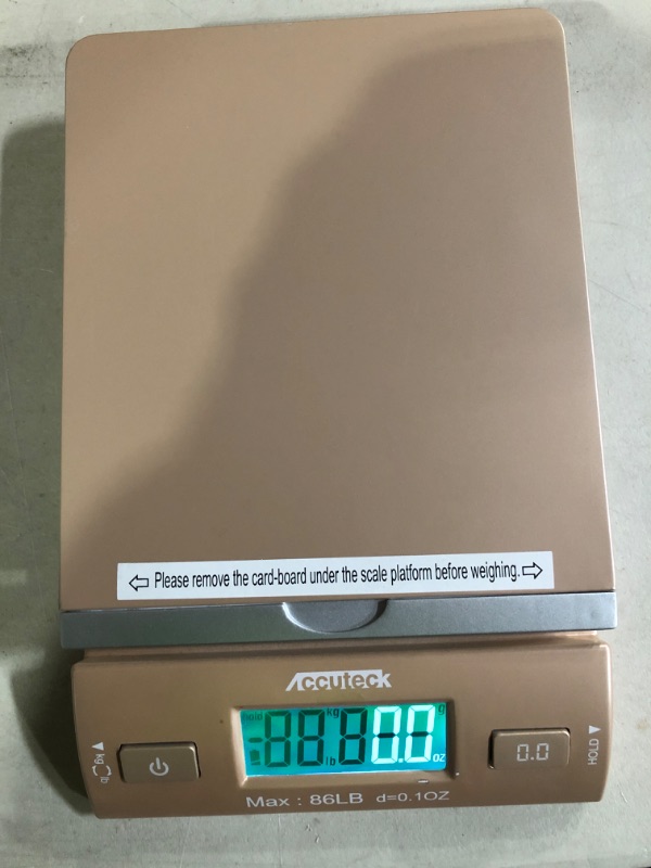 Photo 3 of Accuteck Gold 86Lbs Digital Shipping Postal Scale with Batteries and AC Adapter