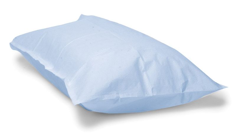 Photo 1 of Avalon Papers 703 Single-Use Pillowcase, Tissue/Poly, 21'' x 30'', Blue (Pack of 100)
