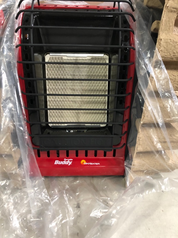 Photo 2 of ***SEE NOTES*** Mr. Heater F232000 MH9BX Buddy 4,000-9,000-BTU Indoor-Safe Portable Propane Radiant Heater, Red-Black Red Heater